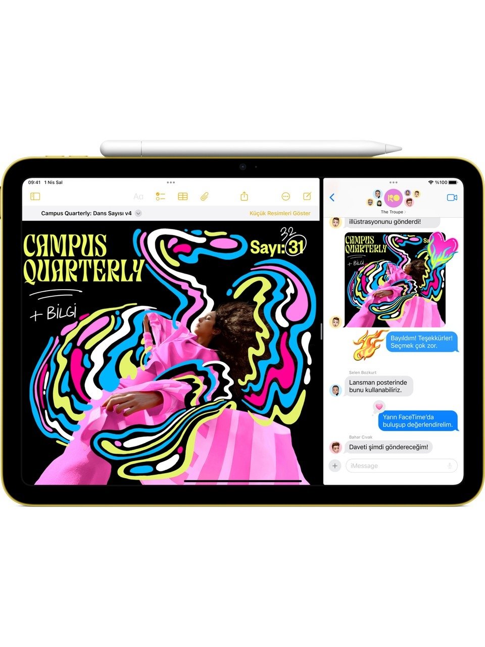 Apple iPad A16 11 inç 128 GB Wi-Fi - Sarı Tablet