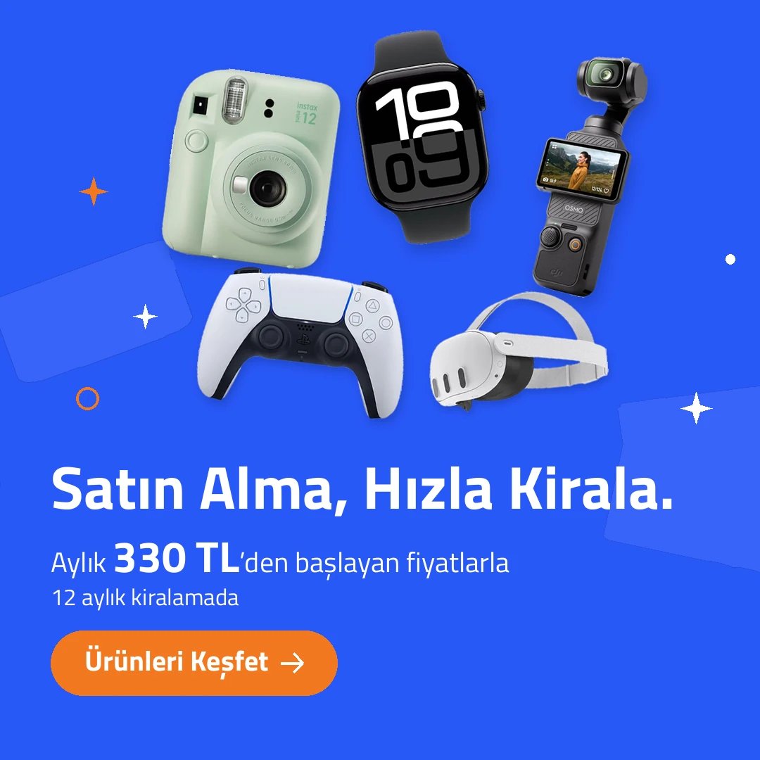 Satın Alma, Hızla Kirala. Aylık 330 TL’den başlayan fiyatlarla, 12 aylık kiralamada.